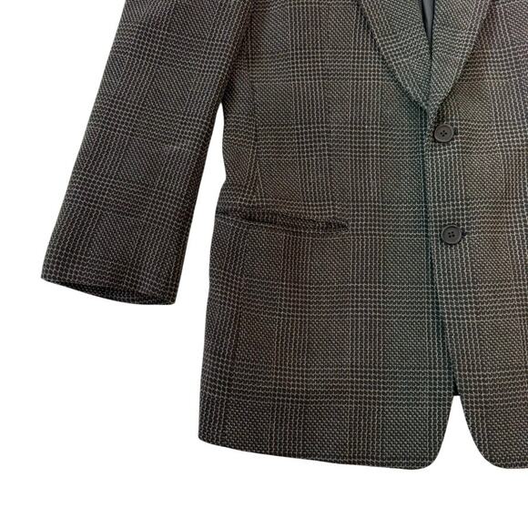 Vintage Mani by Giorgio Armani Wool Plaid Sport Coat Blazer Sz 39R - Picture 5 of 12